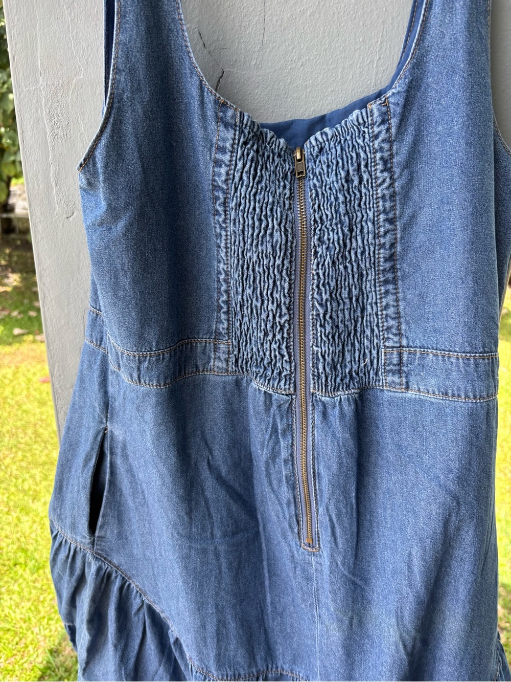Blue Denim Tiered Sundress - Picture 6 of 8